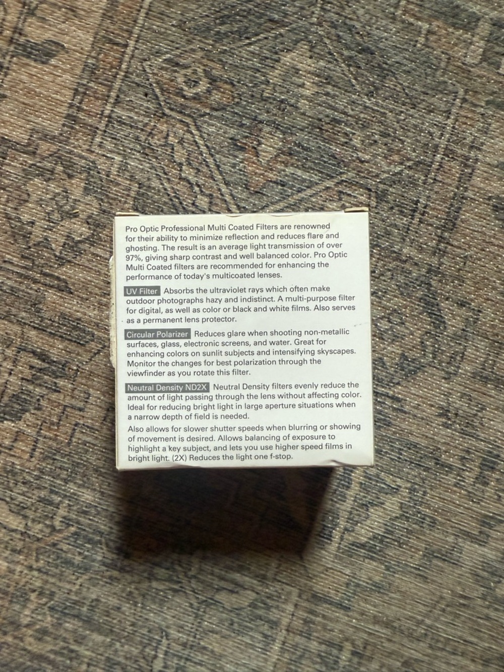 Camera Lens Filter Kit Box - White - Picture 2 of 3